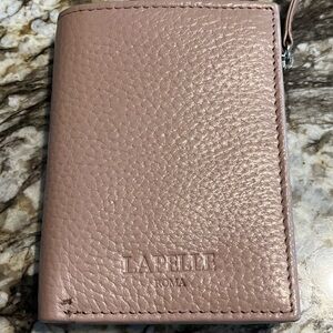 LaPelle Genuine Leather Bi-Fold Card Wallet Coin Pouch Roma Italy